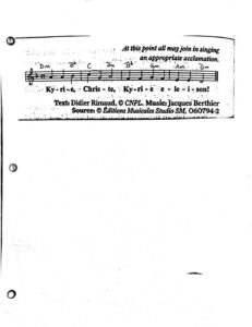 Palm Sunday Kyrie Chords