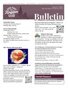 August 2, 2026 Mid-Summwe Bulletin